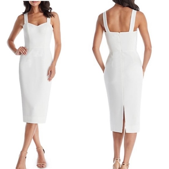 Dress The Population Nicole Sweetheart Neck Cocktail Dress Off White XL